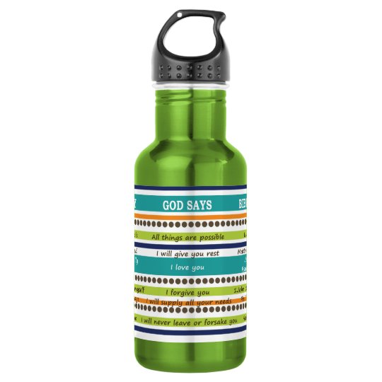 YOU SAY GOD SAYS Inspirational Bible Verses Water Bottle Zazzle you-say-god-says-inspirational-bible-verses-water-bottle-zazzle