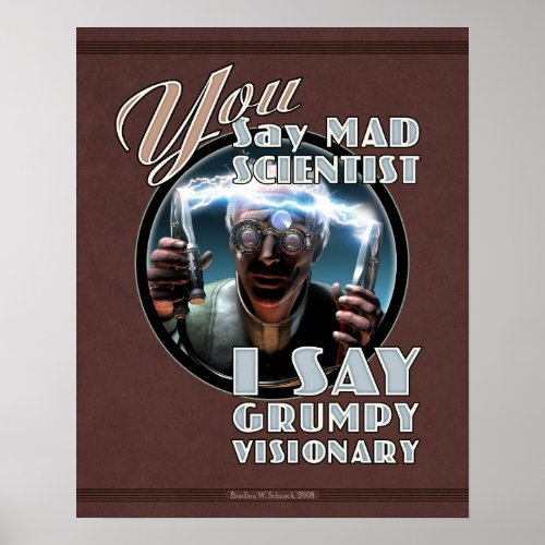 YOU Say Mad Scientist... poster (16x20