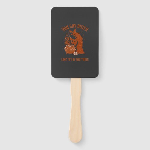 You Say Witch Halloween Magic Cauldron Hand Fan