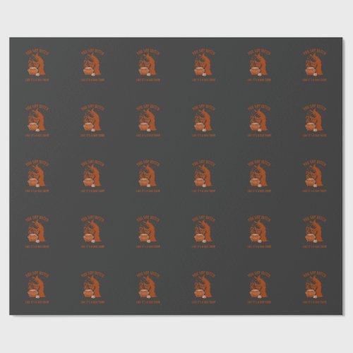 You Say Witch Halloween Magic Cauldron Wrapping Paper