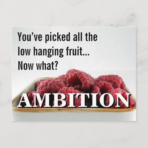 You seem to have no ambition in life postcard
