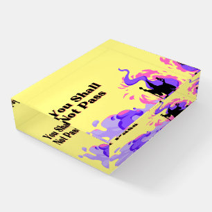 "You Shall Not Pass" hand drawn wizard on a  Paperweight