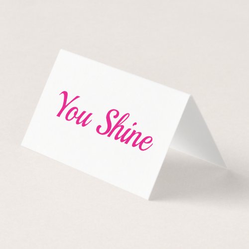 You Shine  Mini Encouragement  Thank you card
