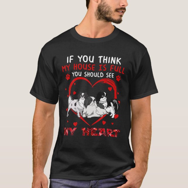 You Should See My Heart Japanese Chin Dog Lover T-Shirt (Front)