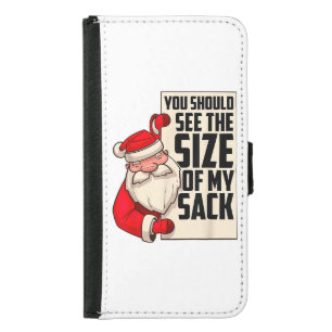 You Should See The Size Of My Sack Funny Santa Chr Samsung Galaxy S5 Wallet Case