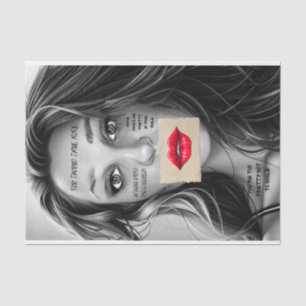 You Should Smile More Decoupage Paper Red Lips