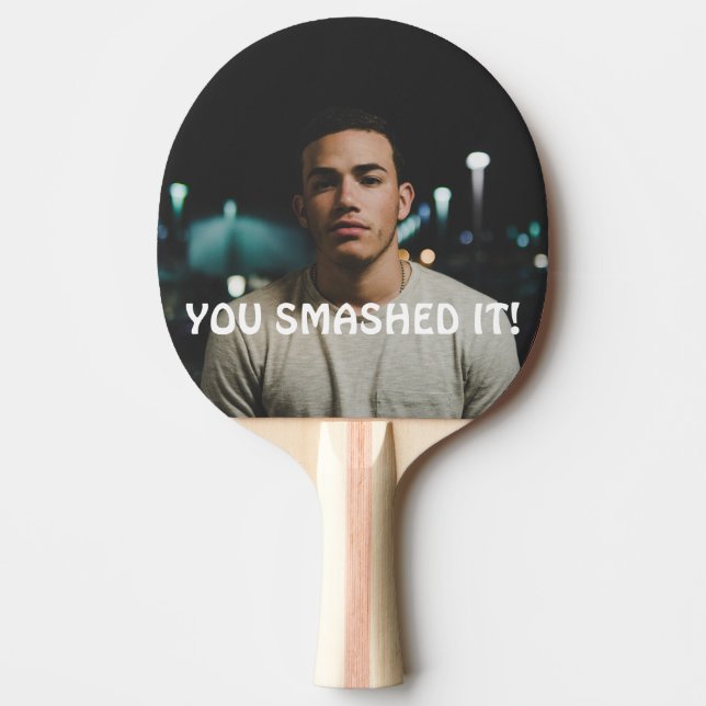 You Smashed It Congratulations Personalized Ping Pong Paddle (Front)