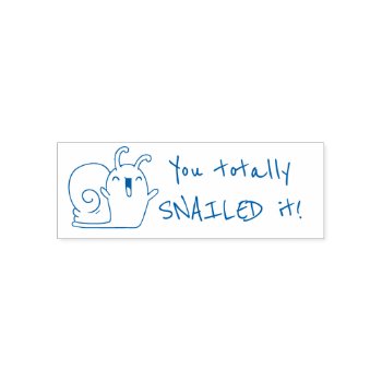 You Snailed It Cute Teacher Stamp by BrideStyle at Zazzle