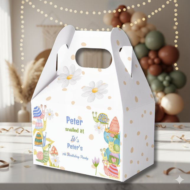 You snailed it! snail birthday favor boxes (Creator Uploaded)