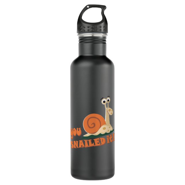 You snailed it well done stainless steel water bottle (Front)