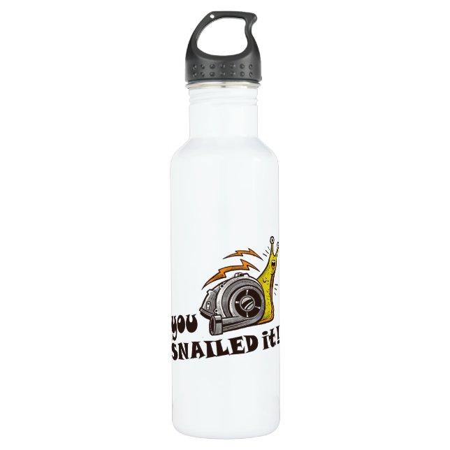 You snailed it well done stainless steel water bottle (Front)