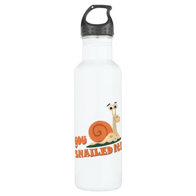 You snailed it well done stainless steel water bottle (Front)