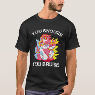 You Snooze You Bruise Paintball Unicorn Men Women T-Shirt
