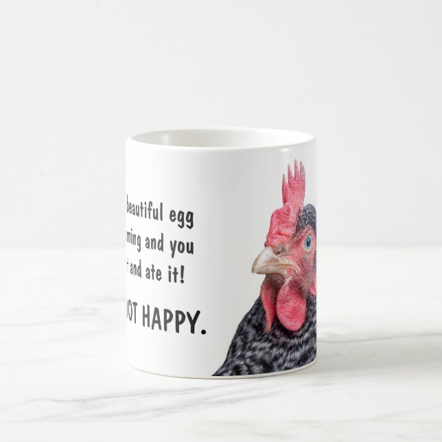 You stole my egg and ate it - Grumpy Chicken Coffee Mug (Center)