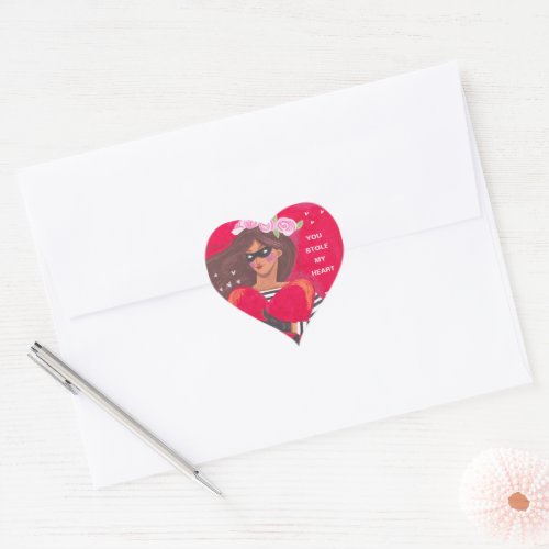 You Stole My Heart Valentines Day Heart Sticker