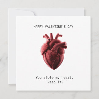 You stole my heart Valentines day Holiday Card