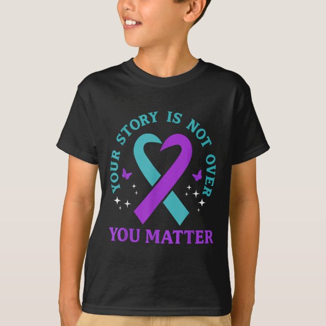 You Story Is Not Over Ribbon Mental Health Women  T-Shirt (Front)
