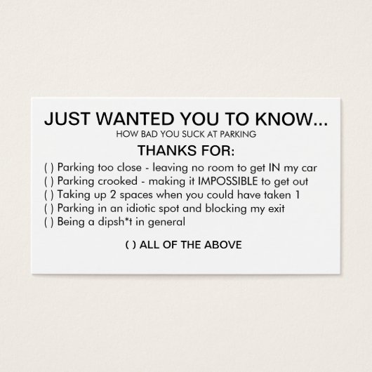 YOU SUCK AT PARKING (Front)