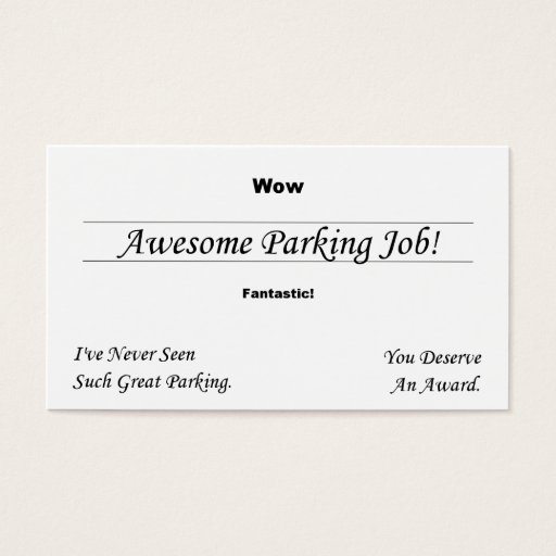 Customizable You Suck At Parking Business Card Template