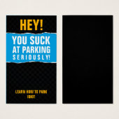You suck at parking card (Front & Back)