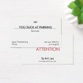 You suck at parking. (clean[er] version) (Desk)
