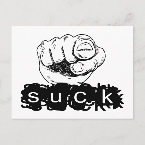 You Suck Postcard