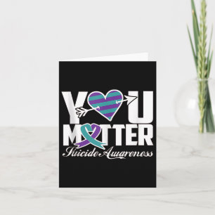 You Suicide Awareness Purple And Teal Ribbon Tank Card