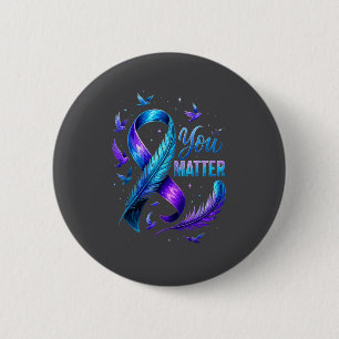 You Suicide Awareness Ribbon Butterfly For Women M Button