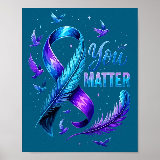You Suicide Awareness Ribbon Butterfly For Women M Poster (Front)