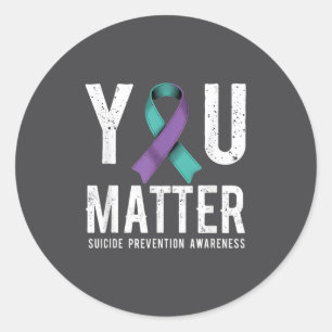 You Suicide Prevention Awareness Classic Round Sticker