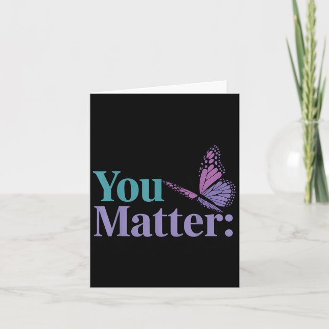 You Suicide Prevention Awareness Mental Health  Card (Front)