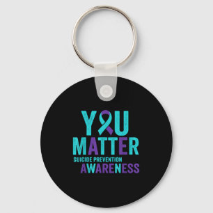 You Suicide Prevention Awareness Ribbon  Keychain