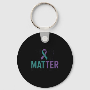 You Suicide Prevention Awareness Ribbon  Keychain