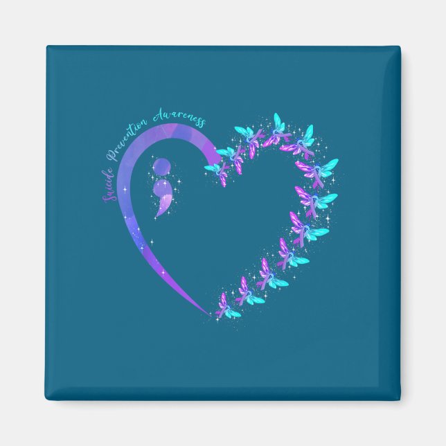 You Suicide Prevention Teal Purple Awareness Ribbo Magnet (Front)