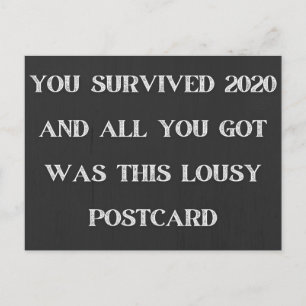 You Survived 2020 Funny New Year Postcard