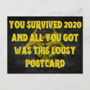 You Survived 2020 Funny New Year Postcard