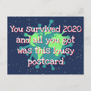 You Survived 2020 Funny New Year Postcard