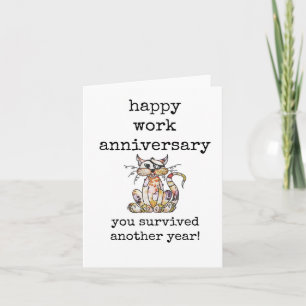 You Survived Another Year! Grumpy Cat, Anniversary Card