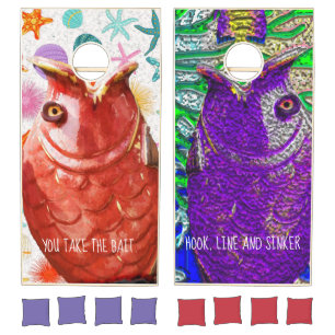 You Take the Bait Hook Line & Sinker Fish Cornhole Set