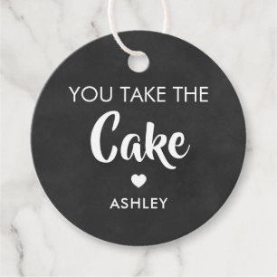 You Take the Cake Gift Tag, Cake Pop Chalkboard Favor Tags