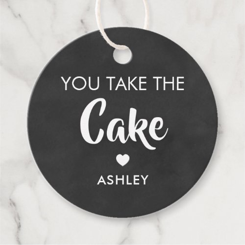 You Take the Cake Gift Tag Cake Pop Chalkboard Favor Tags