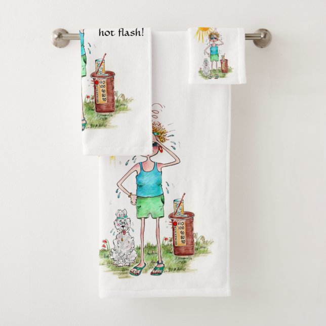 "You think this is hot", "hot flash" memory   Bath Towel Set (Insitu)