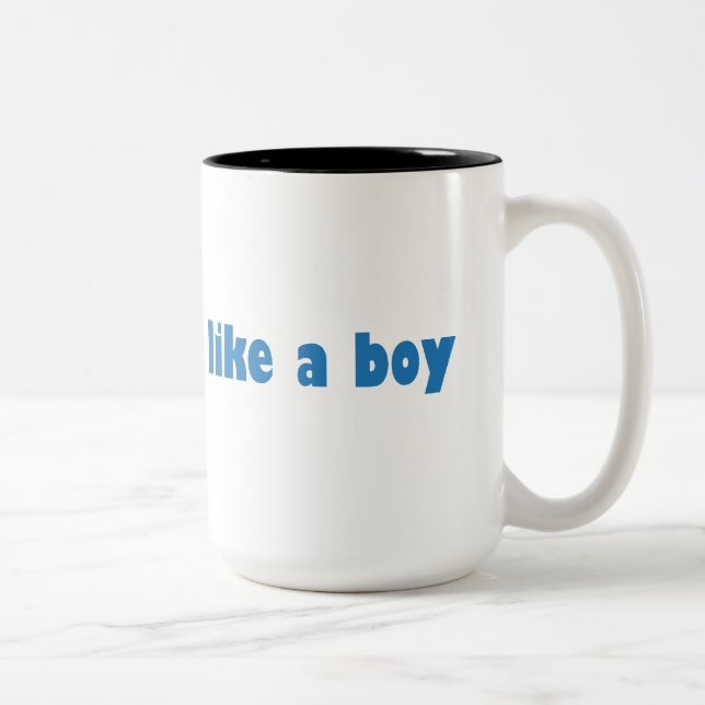 You Throw Like A Boy Two-Tone Coffee Mug (Right)