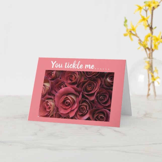 YOU **TICKLE ME PINK** HAPPY ANNIVERSARY CARD (Yellow Flower)