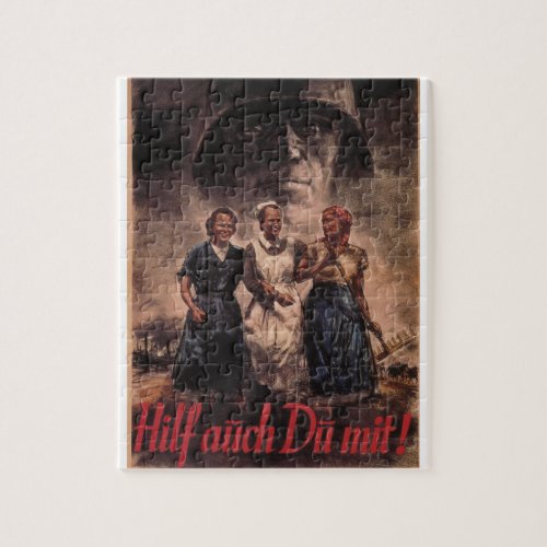 You too must help_Propaganda Poster Jigsaw Puzzle
