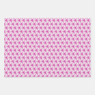 YOU TURN MY WORLD PINK Romantic Earth Heart Design Wrapping Paper Sheets