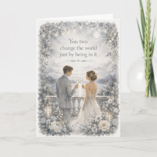 You Two Change the World Wedding Card | Romantic