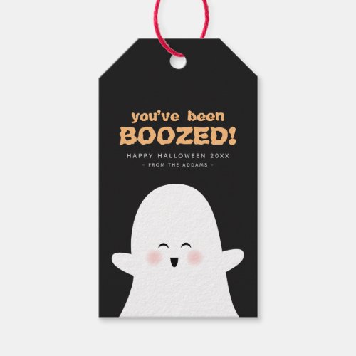 Youve Been Boozed Halloween Cute Ghost Bottle Tag
