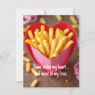 You’ve Stolen My Heart… and Most of My Fries Holid Holiday Card