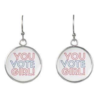 You Vote Girl Earrings